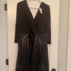 Black Sequin skirt dress from Torrid